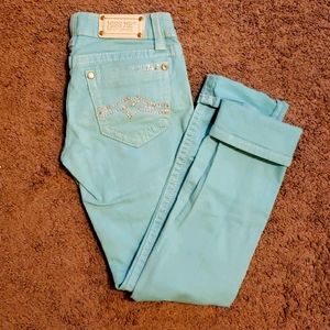 Miss Me Light Blue Colored Jeans Size 27